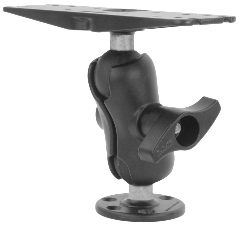 Support De Sondeur, Support De Sondeur Rotatif à 360° pour La Pêche avec Pince Réglable Et Plaque De Montage Universelle pour Bateaux Et Kayaks