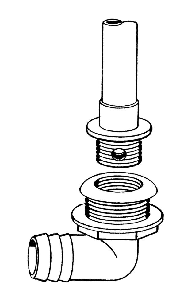 Trop-Plein dévissable et Drain pour vivier – Image 2
