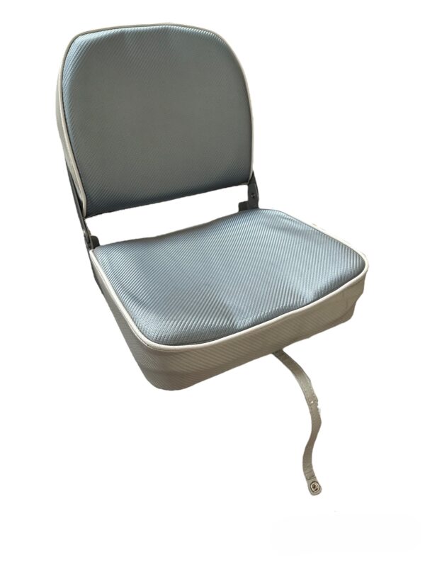 Siège rabattant blanc et gris argenté – Image 1