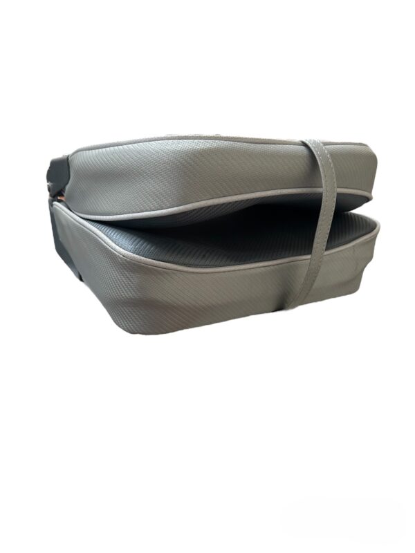 Siège rabattant blanc et gris argenté – Image 2