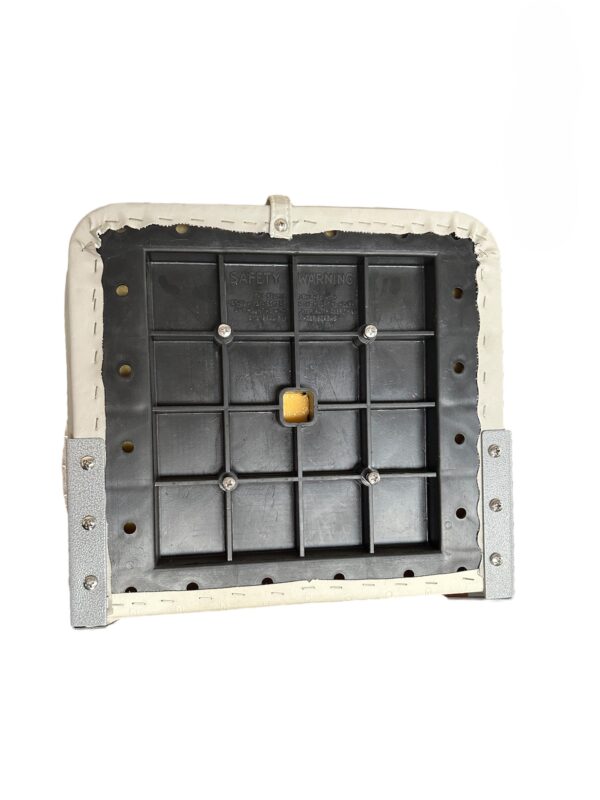 Siège rabattant blanc et gris argenté – Image 3