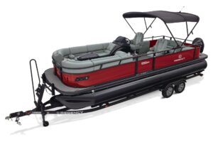 Regency 250 DL3 RF rouge avec sellerie grise et flotteurs noirs